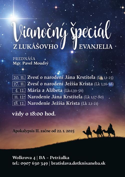 Pozývame vás na Vianočný špeciál z Lukášovho Evanjelia